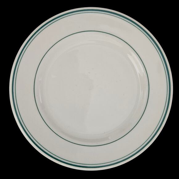 Shenango China Green Band Restaurant Plate 6.25" Vintage USA - Picture 2 of 4
